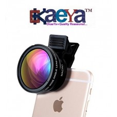 OkaeYa HD Camera Lens Kit for iPhone 6 6 Plus 5S 5 Samsung S6 S5 Note 4 3 0.45x Wide Angle Lens 12.5x Macro Lens Patten#10